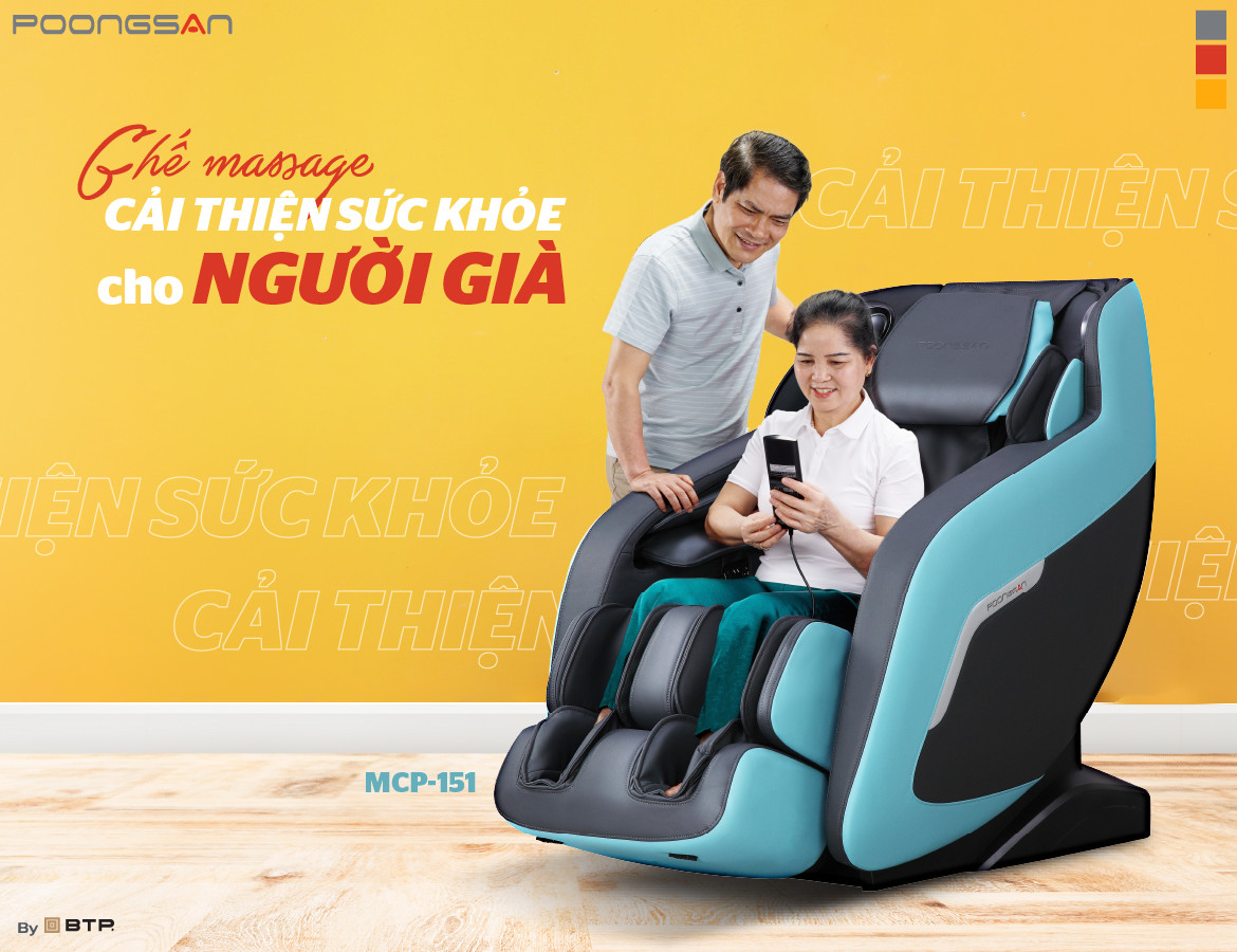 Cải thiện sức khỏe hiệu quả với ghế massage cho người già